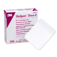 Dressing Retention Tape Medipore Dress-It Pre-Cut Pad Cloth 5-7/8 X 5-7/8 Inch White NonSterile 2956 Case/300 3M 684046_CS