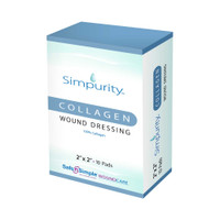 Wound Dressing Simpurity Collagen 2 X 2 Inch SNS50002 Box/10 SAFE N SIMPLE LLC 938570_BX