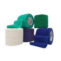 Cohesive Bandage Co-Flex NL 2 Inch X 5 Yard Standard Compression Self-adherent Closure Teal / Blue / White / Purple / Green NonSterile 5200RB Case/36 ANDOVER COATED PRODUCTS INC 582004_CS