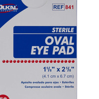 Eye Pad DUKAL Cotton 1-5/8 X 2-5/8 Inch Sterile 841 Case/600 DUKAL CORPORATION 647277_CS