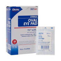 Eye Pad DUKAL Cotton 1-5/8 X 2-5/8 Inch Sterile 841 Box/50 DUKAL CORPORATION 647277_BX