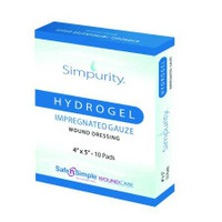 GAUZE HYDROGEL IMPRG 4X5 10/BX 8BX/CS SAFE SIMPL SNS58820 Each/1 SAFE N SIMPLE LLC 1059077_EA