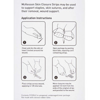 Skin Closure Strip McKesson 1/4 X 4 Inch Nonwoven Material Reinforced Strip White 3009 Box/50 MCK BRAND 876308_BX