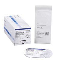 Suture with Needle McKesson Nonabsorbable Blue Monofilament Polypropylene Size 4-0 18 Inch Suture 1-Needle 19 mm 3/8 Circle Reverse Cutting Needle S8683GX Box/12 MCK BRAND 1034520_BX
