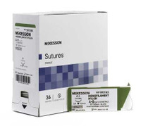 Suture with Needle McKesson Nonabsorbable Black Monofilament Nylon Size 4-0 18 Inch Suture 1-Needle 12 mm 3/8 Circle Reverse Cutting Needle S931BX Box/36 MCK BRAND 1034514_BX