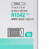 Skin Closure Strip Steri-Strip 1/4 X 1-1/2 Inch Nonwoven Material Reinforced Strip White R1542 Each/1 3M 5781_EA