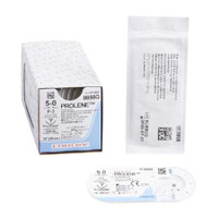 Suture with Needle Prolene Nonabsorbable Blue Monofilament Polypropylene Size 5-0 18 Inch Suture 1-Needle 13 mm 3/8 Circle Precision Point - Reverse Cutting Needle 8698G Box/12 MCKESSON GEN.MED./BOSTON 65 3278_BX