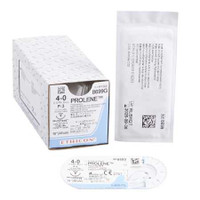 Nonabsorbable Suture with Needle Prolene™ Polypropylene P-3 3/8 Circle Precision Reverse Cutting Needle Size 4 - 0 Monofilament 8699G Box of 12 Prolene™ 3279_BX