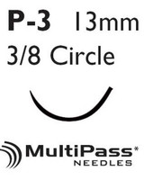 Absorbable Suture with Needle Coated Vicryl™ Polyglactin 910 P-3 3/8 Circle Precision Reverse Cutting Needle Size 4 - 0 Braided J494G Box of 12 Coated Vicryl™ 99421_BX