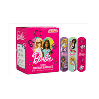 Adhesive Strip Barbie Stat Strip® 3/4 x 3 Inch Plastic Rectangle Kid Design (Dr. Barbie) Sterile 1087749 Box of 100