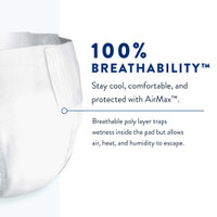 Unisex Adult Incontinence Brief Prevail Air Overnight Size 2 Disposable Heavy Absorbency NGX-013 Case/72 L412DDA-ELR First Quality 1126351_CS