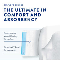 Unisex Adult Incontinence Brief Prevail Air Overnight Size 2 Disposable Heavy Absorbency NGX-013 Case/72 L412DDA-ELR First Quality 1126351_CS