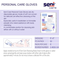 Wash Glove Seni Care 6 X 9 Inch White Disposable S-NG50-C41 Pack/50 401535 TZMO USA Inc 1163872_PK