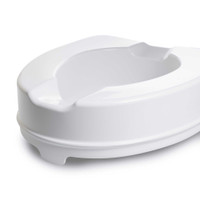 Raised Toilet Seat McKesson 4 Inch Height White 400 lbs. Weight Capacity 146-RTL12064 Each/1 MSA-110 MCK BRAND 1095384_EA