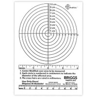 Wound Measuring Device Briggs MediRule 4-1/2 Inch X 6 Inch Plastic D 6252 Box/250 53-27036-1000 Mabis Healthcare 855202_BX