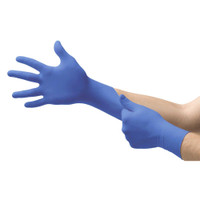 Exam Glove Micro-Touch® Nitrile X-Small NonSterile Nitrile Standard Cuff Length Textured Fingertips Blue Chemo Tested 6034300 Case of 10 9207 Micro-Touch® Nitrile 703149_CS