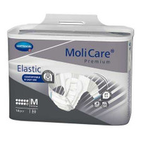 Unisex Adult Incontinence Brief MoliCare® Premium Elastic 10D Medium Disposable Heavy Absorbency 165672 Pack of 14 67806 MoliCare® Premium Elastic 10D 1153086_PK