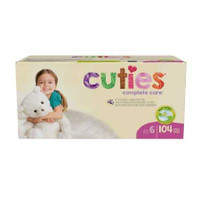 Unisex Baby Diaper Cuties® Complete Care Size 6 Disposable Heavy Absorbency CCC16 Case of 104 DVO917048 Cuties® Complete Care 1102741_CS