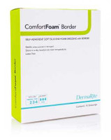 Silicone Foam Dressing ComfortFoam Border 7 X 7 Inch Square Silicone Adhesive with Border Sterile 43770 Each/1 50601 DermaRite Industries 946496_EA