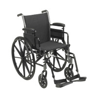 Lightweight Wheelchair McKesson Dual Axle Desk Length Arm Swing-Away Footrest Black Upholstery 18 Inch Seat Width Adult 300 lbs. Weight Capacity 146-K318ADDA-SF Each/1
