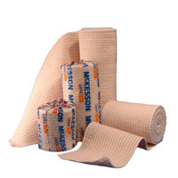 Elastic Bandage McKesson 4 Inch X 5 Yard Standard Compression Hook and Loop Closure Tan NonSterile 16-1033-4 Case/50 16-42626 MCK BRAND 454620_CS