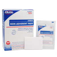 Non-Adherent Dressing Dukal Rayon / Polyester 2 X 3 Inch Sterile 123 Case/1200 AT 1007 Dukal 327221_CS