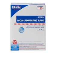 Non-Adherent Dressing Dukal Rayon / Polyester 2 X 3 Inch Sterile 123 Box/100 1668 BEI XL Dukal 327221_BX