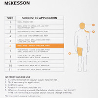 Elastic Net Retainer Dressing McKesson Tubular Elastic 18-1/2 Inch X 25 Yard 47 cm X 22.9 m Size 6 White Small Head / Medium Shoulder / Thigh NonSterile MSVP114706 Case/10 JAWS-9072-35 MCK BRAND 1113350_CS