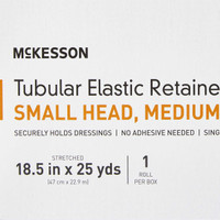 Elastic Net Retainer Dressing McKesson Tubular Elastic 18-1/2 Inch X 25 Yard 47 cm X 22.9 m Size 6 White Small Head / Medium Shoulder / Thigh NonSterile MSVP114706 Case/10 JAWS-9072-35 MCK BRAND 1113350_CS