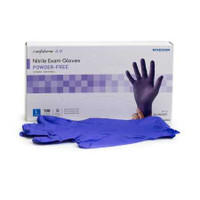 Exam Glove McKesson Confiderm 3.0 Large NonSterile Nitrile Standard Cuff Length Textured Fingertips Blue Not Chemo Approved 14-6N36EC Case/1000 235 MCK BRAND 1107942_CS