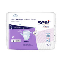 Unisex Adult Absorbent Underwear Seni Active Super Plus Pull On with Tear Away Seams Small Disposable Heavy Absorbency S-SM10-AP1 Case/40 HBA0120 TZMO USA Inc 1163819_CS