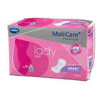 Bladder Control Pad MoliCare Premium Moderate Absorbency One Size Fits Most Adult Female Disposable 168654 Bag/14 10-0745 Hartmann 1127665_BG