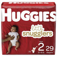 Unisex Baby Diaper Huggies Little Snugglers Size 2 Disposable Moderate Absorbency 49697 Pack/29 3540 Kimberly Clark 1128673_PK