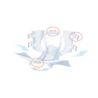 Unisex Adult Incontinence Brief Seni® Super Quatro Medium Disposable Heavy Absorbency S-ME10-BQ1 Pack of 10 8602RC Seni® Super Quatro 1163836_PK