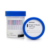 Drugs of Abuse Test McKesson 10-Drug Panel with Adulterants AMP BUP BZO COC mAMP/MET MDMA MTD MOP300 OXY THC OX pH SG Urine Sample 25 Tests 16-8105A3 Case/100 8501-0-5 MCK BRAND 1101531_CS