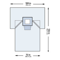 Surgical Drape McKesson Chest Drape 100 W X 72 W X 126 L Inch Sterile 183-I80-05122G-S Pack/1 DVS5283020 MCK BRAND 1101286_PK