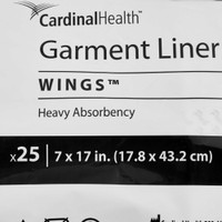 Incontinence Liner Simplicity 7 X 17 Inch Moderate Absorbency Polymer Core One Size Fits Most Adult Unisex Reusable 635A Bag/1 PJSZC16012 Cardinal 165216_BG