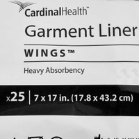 Incontinence Liner Simplicity 7 X 17 Inch Moderate Absorbency Polymer Core One Size Fits Most Adult Unisex Reusable 635A Case/8 71064EN Cardinal 165216_CS