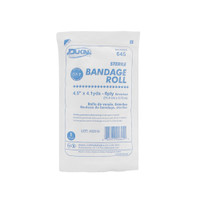 Fluff Bandage Roll Dukal™ 4-1/2 Inch x 4-1/10 Yard 1 per Pack Sterile 6-Ply Roll Shape 645 Case of 100 7404134 Dukal™ 360488_CS