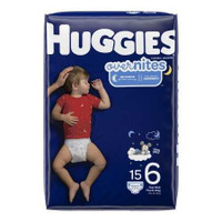 Unisex Baby Diaper Huggies Overnites Size 6 Disposable Heavy Absorbency 49541 Pack/15 6648 Kimberly Clark 1128666_PK