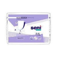 Underpad Seni Soft Super Dry 23 X 35 Inch Disposable Cellulose Pulp / Superabsorbent Polymer Heavy Absorbency S-0330-UD1 Pack/30 75564 TZMO USA Inc 1163823_PK