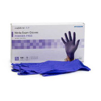 Exam Glove McKesson Confiderm 3.0 X-Large NonSterile Nitrile Standard Cuff Length Textured Fingertips Blue Not Chemo Approved 14-6N38EC Box/100 MCK BRAND 1107943_BX
