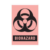 Pre-Printed Label Timemed Warning Label Fluorescent Red Paper Biohazard / Symbol Black Biohazard 2 X 3 Inch BH-405 Roll/1 699950 PRECISION DYNAMICS 70195_RL