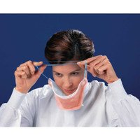 Particulate Respirator / Surgical Mask FluidShield Medical N95 Flat Fold Elastic Strap Small Orange NonSterile ASTM Level 3 Adult 46827 Case/210 340000 O&M Halyard Inc 286250_CS