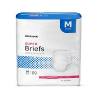 Unisex Adult Incontinence Brief McKesson Medium Disposable Moderate Absorbency BR30643 Case/96 803901 MCK BRAND 1123841_CS