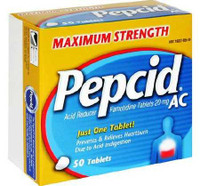 Antacid Pepcid AC 20 mg Strength Tablet 50 per Box 16837085550 Box/1 416945 J & J Sales 642276_BX