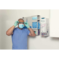 Protective Glasses with Dispenser TIDIShield Grab n Go Wraparound Clear Tint Assorted Color Frames Over Ear One Size Fits Most 9210A-100 Case/4 4888 Tidi Products 860597_CS