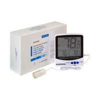 Digital Refrigerator / Freezer Thermometer with Alarm McKesson Fahrenheit / Celsius -58 to 158 F -50 to 70 C Glycol Bottle Probe / Internal Sensor Multiple Mounting Options Battery Operated MCK895RFV Each/1 300 MCK BRAND 1074440_EA