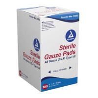 Gauze Sponge Dynarex Gauze 12-Ply 2 X 2 Inch Square Sterile 3352 Box/100 Dynarex 867178_BX