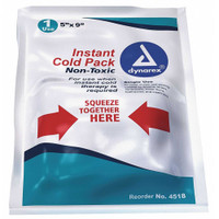 Instant Cold Pack Dynarex Non-Toxic General Purpose One Size Fits Most 5 X 9 Inch Plastic / Urea / Water Disposable 4518 Case/24 PA-1002 Dynarex 850457_CS